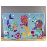 2 Comfort Bay Kids Bathmats - Rainbows and Mermaids - 18 x 28 in - Brand New