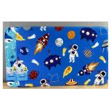 2 Comfort Bay Kids Bathmats 18 x 28 in - Space and Sharks - Brand New