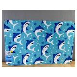 2 Comfort Bay Kids Bathmats 18 x 28 in - Space and Sharks - Brand New