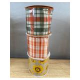 12 Perfect Harvest Decorative Ribbon Spools 2.5 in x 9 ft - Brand New