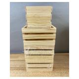 15 Small Decorative Wooden Storage Boxes Crate-Style & Heart-Shaped Trays