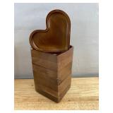 15 Small Decorative Wooden Storage Boxes Crate-Style & Heart-Shaped Trays