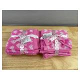 Pink Kids 2 Bath Towels & 2 Wash Cloth Sets - Brand New