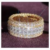 Beautiful Gold-Tone Statement Ring Size 8 - Brand New