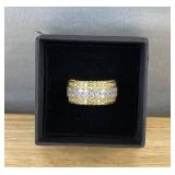 Beautiful Gold-Tone Statement Ring Size 8 - Brand New