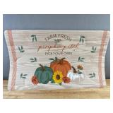 Perfect Harvest Kitchen Mat - Pumpkin Patch Design - 17' x 28.5' - Brand New