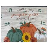Perfect Harvest Kitchen Mat - Pumpkin Patch Design - 17' x 28.5' - Brand New