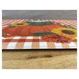 Perfect Harvest Kitchen Mat - Pumpkin & Sunflower - 17" x 28.5" - Brand New