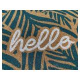 True Living Coir Doormat - Hello - 18" x 30" - Brand New