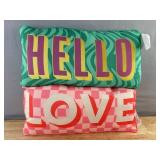 Hello & Love Decorative Throw Pillows - Brand New
