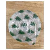 12 Plastic Bowls with holiday plaid lids - Brand New