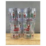 6 Holiday Style Stackable Containers - Designs Santa Claus & Nutcracker - Brand New