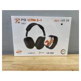 P9 Ultra 2-1 Headphones & Smart Watch - 7 Bands - Retail $149.99 - Brand New *A
