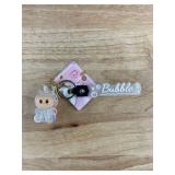 4 Bubble Bunny Keychains - Brand New *A