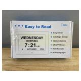 Wednesday Morning 7-Inch Digital Calendar Clock - Brand New