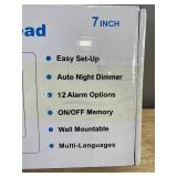 Wednesday Morning 7-Inch Digital Calendar Clock - Brand New
