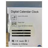 Wednesday Morning 7-Inch Digital Calendar Clock - Brand New