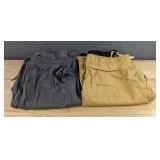 4 Elastic Men's Large Drawstring Waist Pants - Gray/Black/Tan/Dark Gray - Brand New