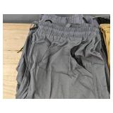 4 Elastic Men's Large Drawstring Waist Pants - Gray/Black/Tan/Dark Gray - Brand New