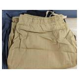 4 Elastic Men's Large Drawstring Waist Pants - Gray/Black/Tan/Dark Gray - Brand New