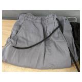 4 Elastic Men's Large Drawstring Waist Pants - Gray/Black/Tan/Dark Gray - Brand New