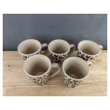 5 Leopard Print 11.3 Oz Mugs - Brand New