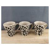 5 Leopard Print 11.3 Oz Mugs - Brand New