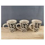 5 Leopard Print 11.3 Oz Mugs - Brand New