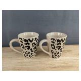 5 Leopard Print 11.3 Oz Mugs - Brand New