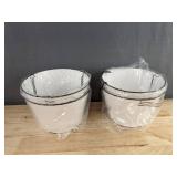 4 White Round Hanging Planters and Cute Sink Faucet Planter - Brand New