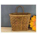 Home Decor: Wicker Basket, 2 Hanging Sunflowers, Round Tray, Photo Frame & 3 Wooden Signs - Brand New