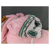 Large Bunny Theme Plush With Zippered Blanket Inside - Brand New *A