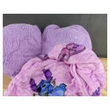 17" Stitch Stuffy With Blanket Purple - Brand New *A