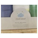 3 Cloud Island Muslin Blankets 47x47 in - Brand New *A