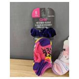 12 Pairs Girls No-Show Socks & Hair Accessories, 12 Pairs Infant Anklet Socks, Women's Gripper Socks - Brand New