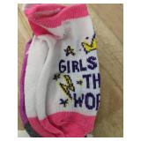 12 Pairs Girls No-Show Socks & Hair Accessories, 12 Pairs Infant Anklet Socks, Women's Gripper Socks - Brand New