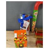 Hershey's Kisses, Reese's Pieces & Warheads Holiday Candy Gift Set - Brand New