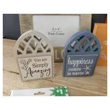 Wooden Decor: Frames & Wind Chimes, Pumpkin Garland & Garden Tool - Brand New