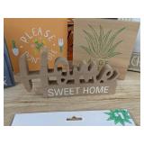Wooden Decor: Frames & Wind Chimes, Pumpkin Garland & Garden Tool - Brand New
