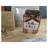 Wooden Decor: Frames & Wind Chimes, Pumpkin Garland & Garden Tool - Brand New