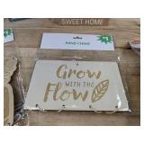 Wooden Decor: Frames & Wind Chimes, Pumpkin Garland & Garden Tool - Brand New