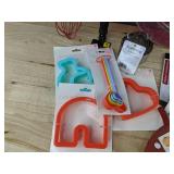 Kitchen Accessories: Egg Keeper & Biscuit Cutters, Grill Brush, Etc. - Brand New