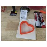 Kitchen Accessories: Egg Keeper & Biscuit Cutters, Grill Brush, Etc. - Brand New