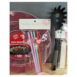 Kitchen Accessories: Egg Keeper & Biscuit Cutters, Grill Brush, Etc. - Brand New