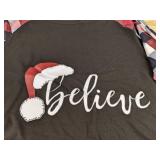 Cutematchy Believe Men's Long Sleeve Pajama Set Size Large - Brand New