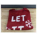 Let It Snow Red Sweatshirt - Women's Size XL - Brand New