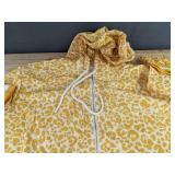 Yellow Jogging Set Zip-Up Hoodie & Elastic Waist Bell-Bottom Pants Women's Size Large - Brand New *A