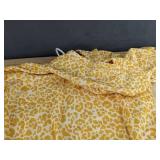 Yellow Jogging Set Zip-Up Hoodie & Elastic Waist Bell-Bottom Pants Women's Size Large - Brand New *A