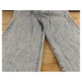 Women's Denim Jeans With Beading - Size Small - Brand New