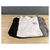 3 Calvin Women's Long Sleeve Tops, Size Large, Gray/White/Black - Brand New